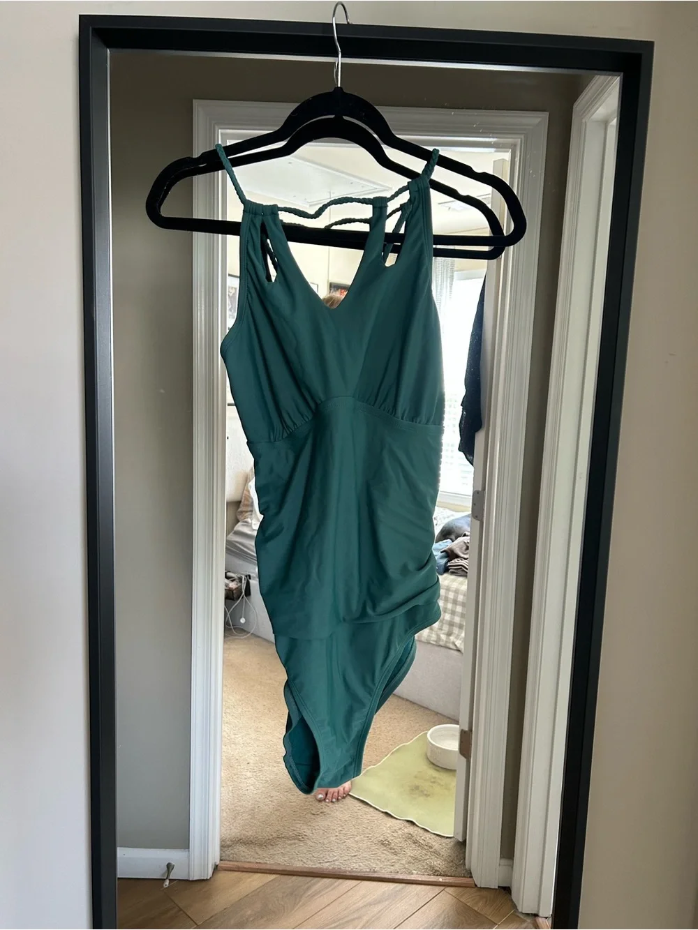 Merona Teal Braided-Back One-Piece Swimsuit XL